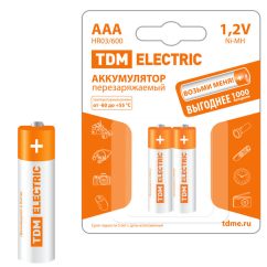Аккумулятор AAA-600 mAh Ni-MH BP-2 TDM