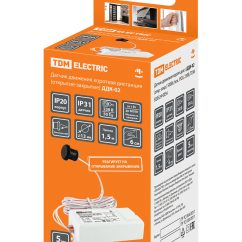 Датчик движения коротк.дист. ДДК-02 (откр.-закр.) 500Вт, 6см, IP20, 230В, TDM