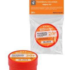 Канифоль сосновая, марка "А", 20 г, банка, инд. упаковка, серия "Алмаз" TDM