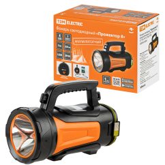 Фонарь светодиод. "Прожектор 8", аккумуляторный, 5 Вт LED, 220 лм, 3,7 В 2,4 А*ч, USB, TDM