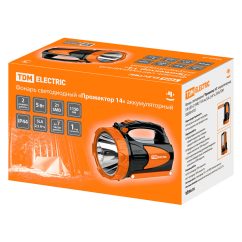 Фонарь светодиодный "Прожектор 14", аккумуляторный, 5 Вт LED+21 SMD, 1150 лм, SLA 2,5 А*ч, 230 В, TDM