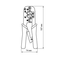Клещи обжимные KO-9E (обжим RJ-11, RJ-45), «МастерЭлектрик» TDM