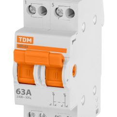 Модульный переключатель трехпозиционный МП-63 2P 63А TDM