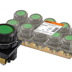 Выключатель кнопочный КЕ 011-У2-исп.2 зеленый 1з+1р 10A 660B IP40 TDM